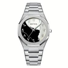 Arabic Dial Watch silver Aura Steel watch